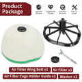 Air Filter Cleaner w/ Cage Holder Wing Bolt Kit for Suzuki RM125 RM250 (2001–2008)