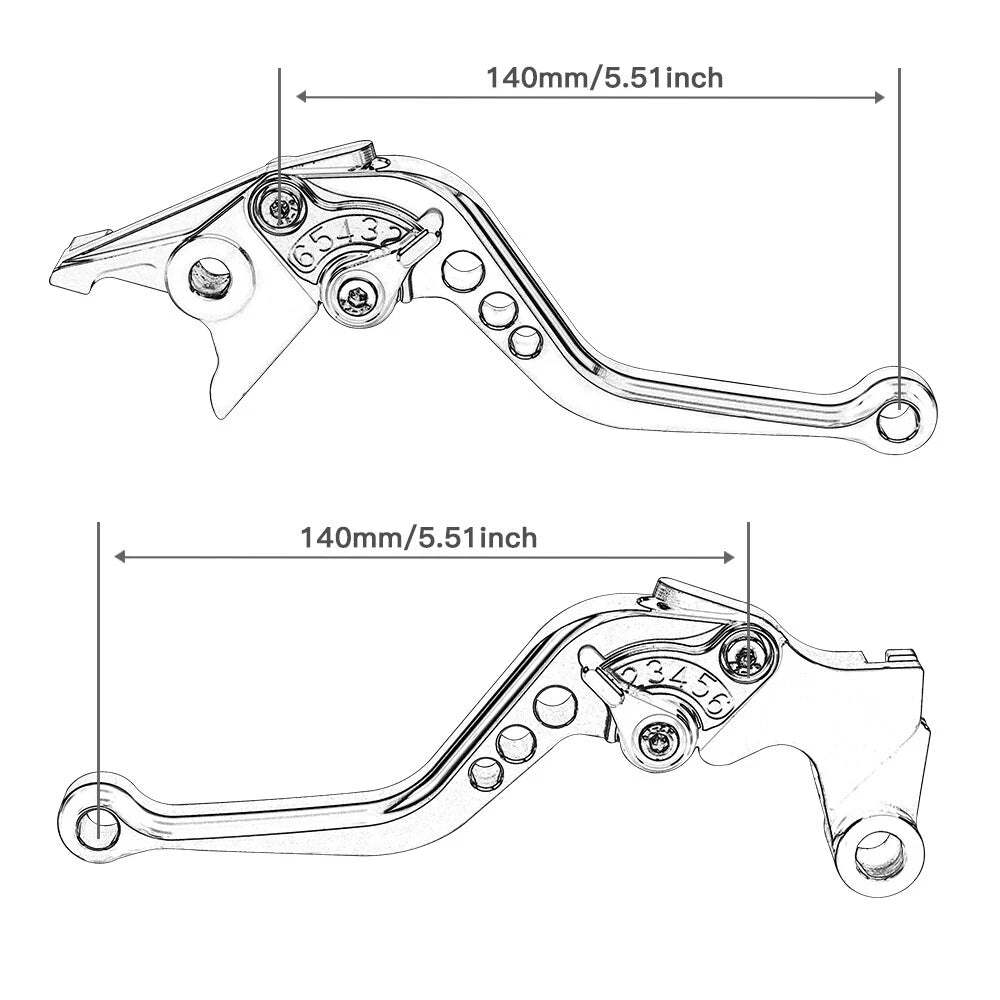 Adjustable Black Brake Clutch Levers for Triumph Speed Triple (2008–2010)