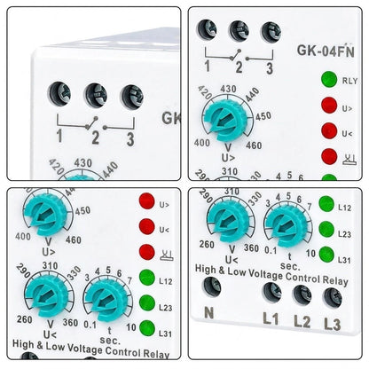 Three Phase Voltage Relay for Industrial Applications (380V AC)