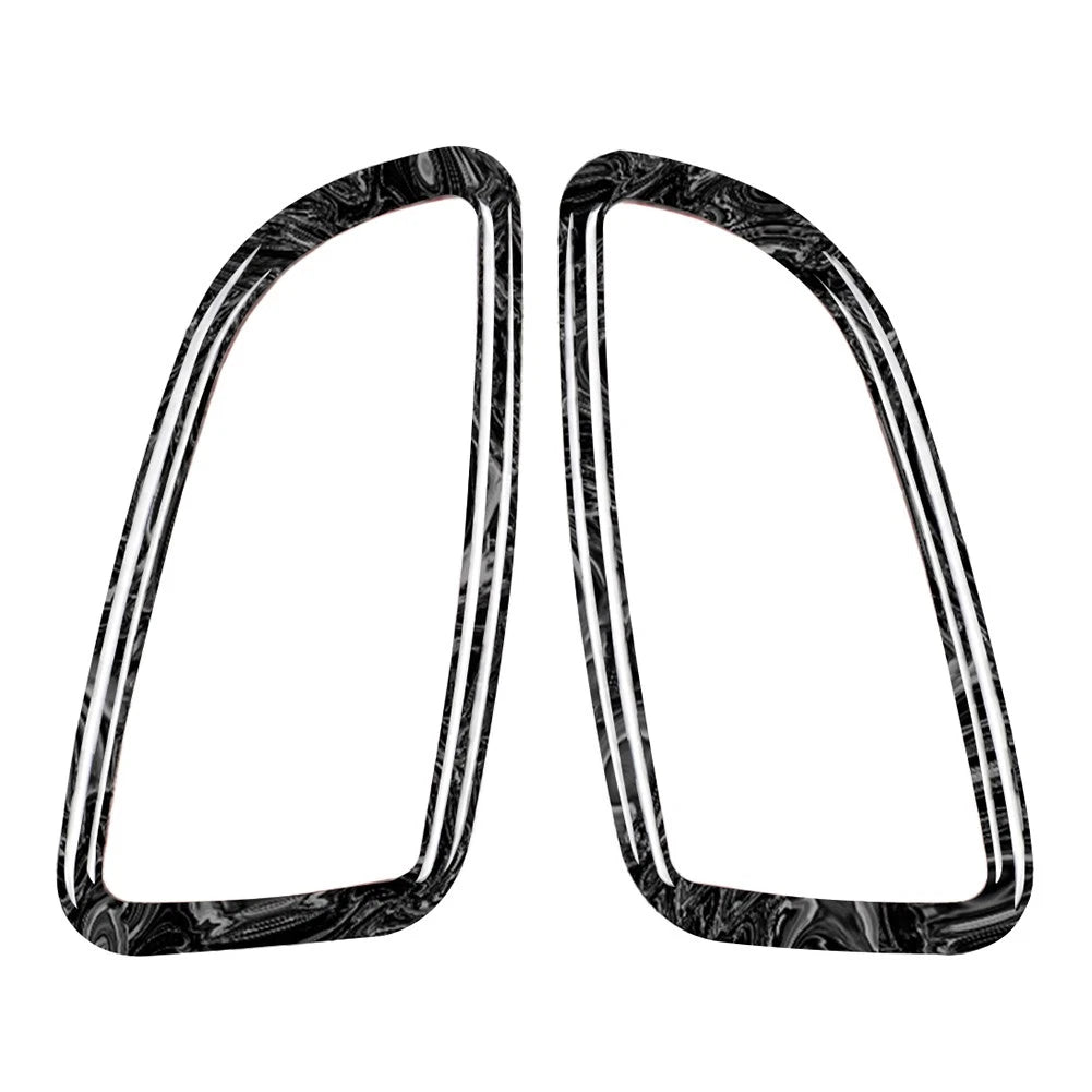 2pcs Marbling Dashboard Air Vent Cover Trim For Benz C GLC Class W205 X253 15-20