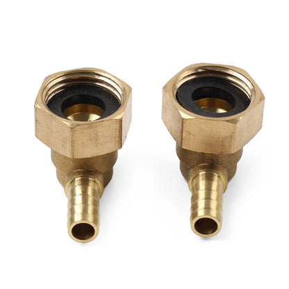 2X Brass Hose Barb Fitting Elbow 6mm x G1/2 for Pipe Connectors
