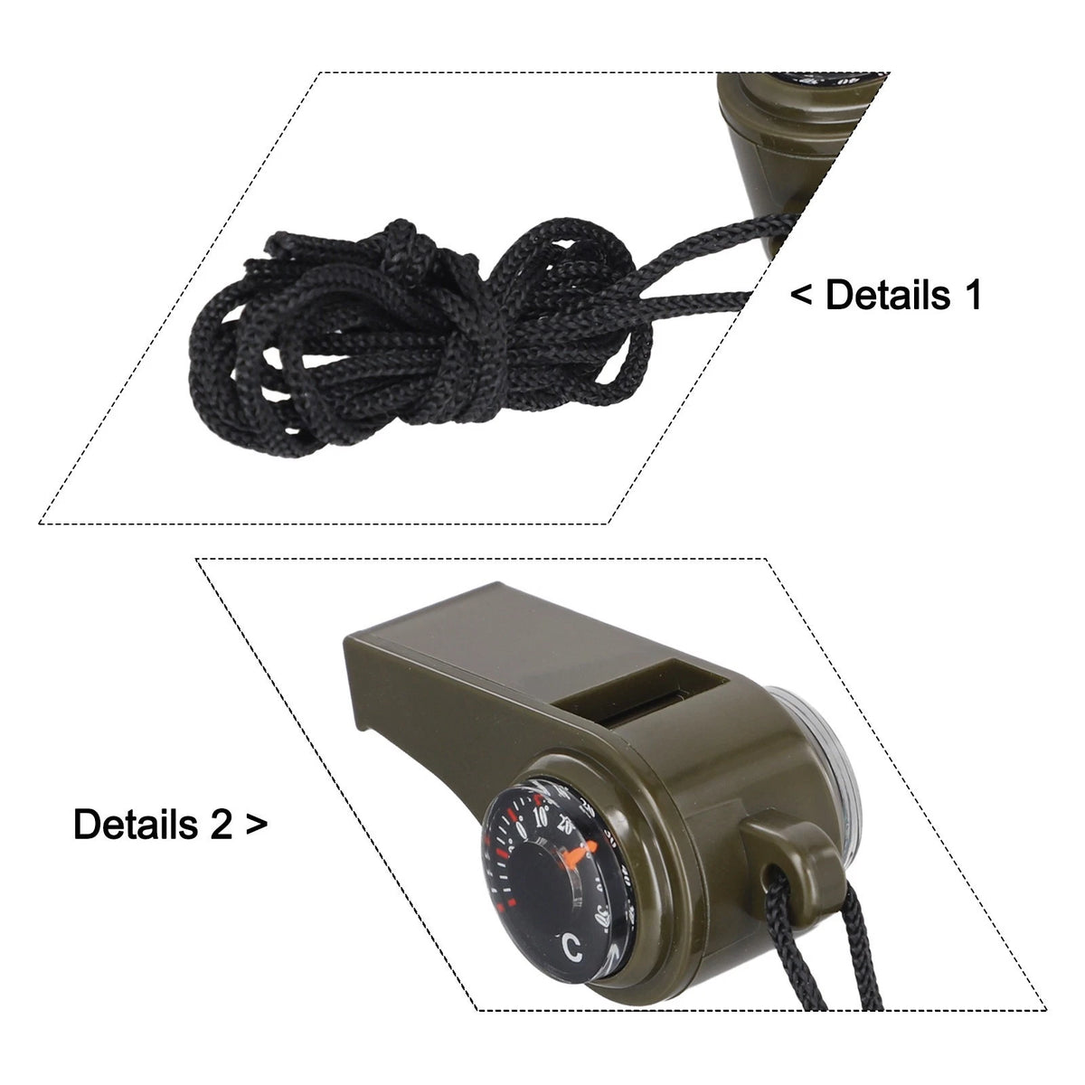 Multifunctional Survival Whistle for Outdoor Training