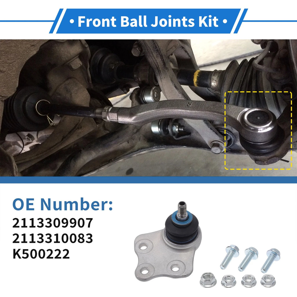 2 Pcs Front Upper Ball Joints Replacement for Mercedes-Benz E-Class (2002–2009)
