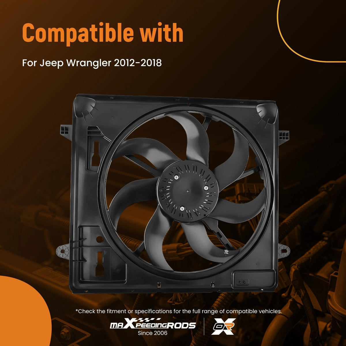 Electric Radiator Cooling Fan for Jeep Wrangler (2012–2017) 68143894AB 68143894AA