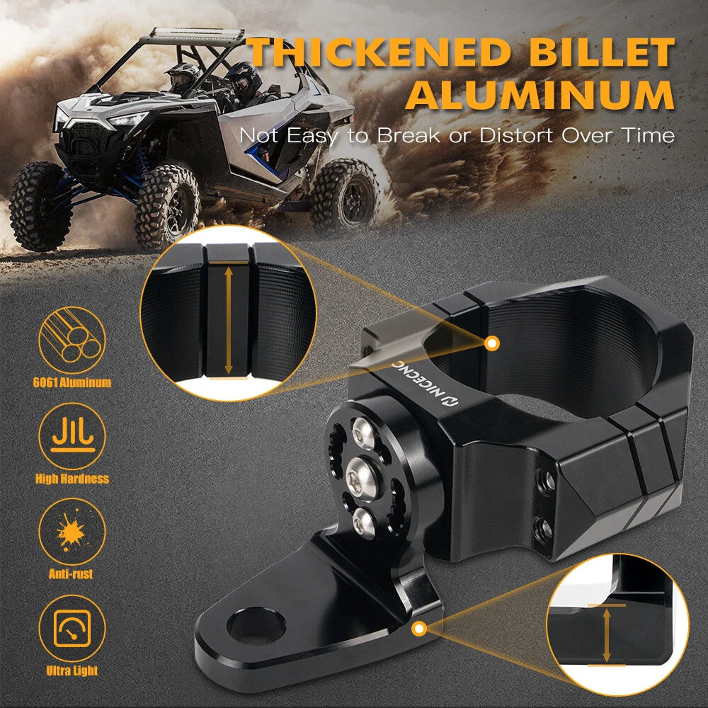 Mount Bracket for UTV ATV LED Whip Light Bar 1.75”-2” Roll Bar Cage