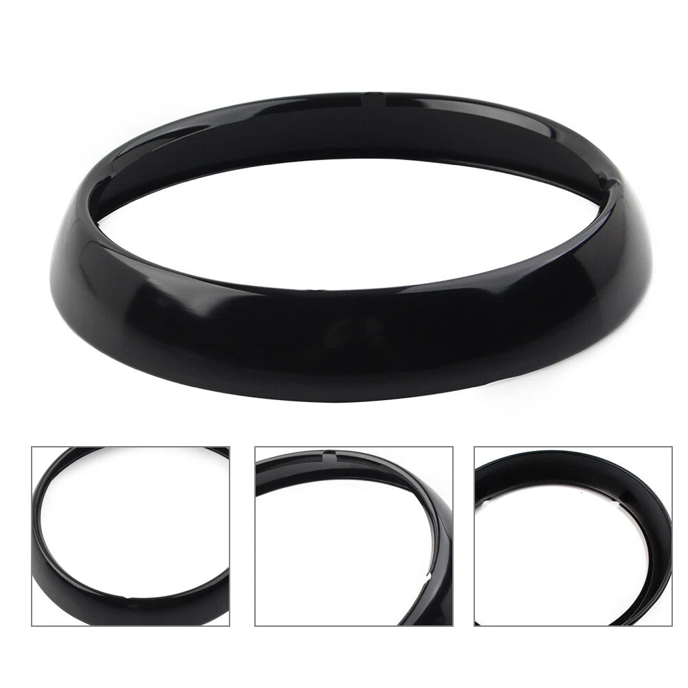 Headlight Trim Ring Visor Light Cover for Harley Touring Electra Street Glide (7")
