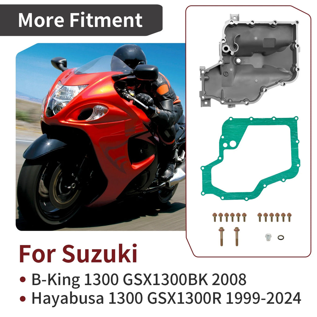 Oil Pan & Gasket for Suzuki Hayabusa GSX1300R (1999–2024) 11511-24F10