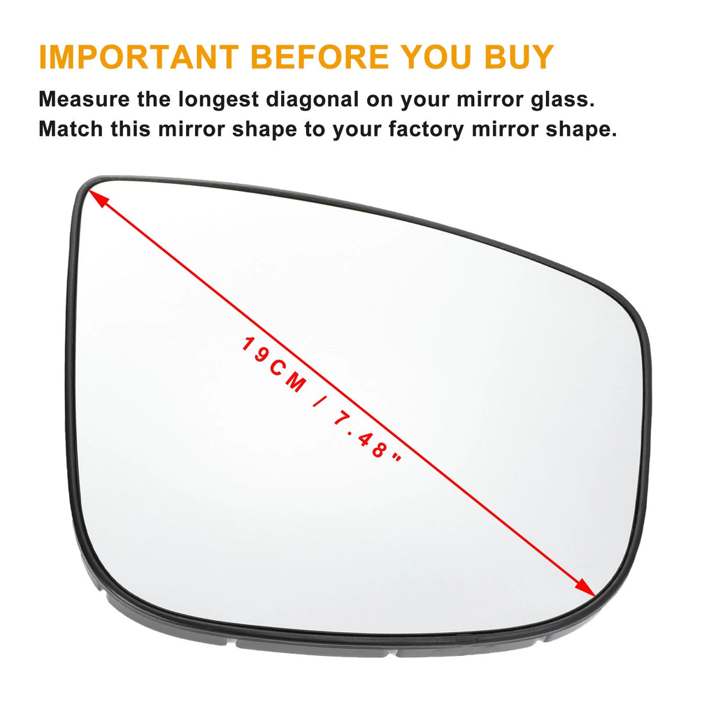 Right Side White Mirror Glass for Citroen Berlingo (2018–2023)
