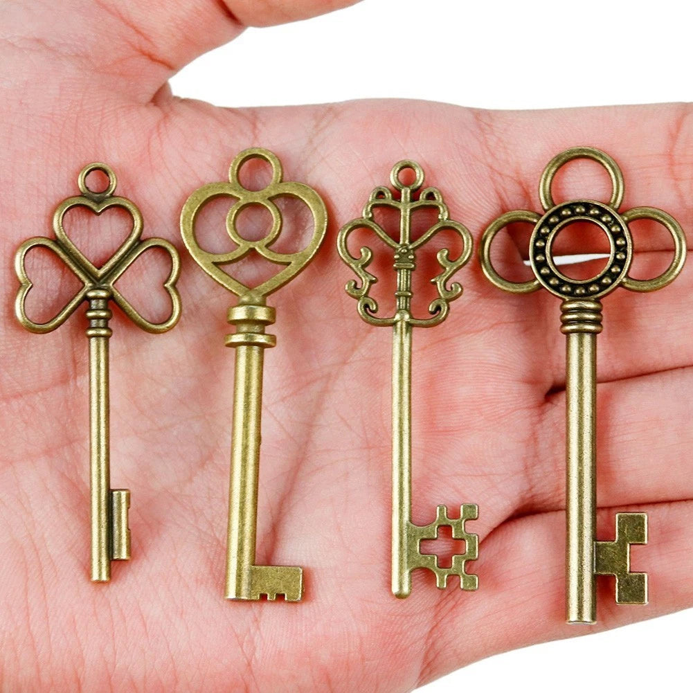 Brass Skeleton Key for DIY Projects (No specific make/model)