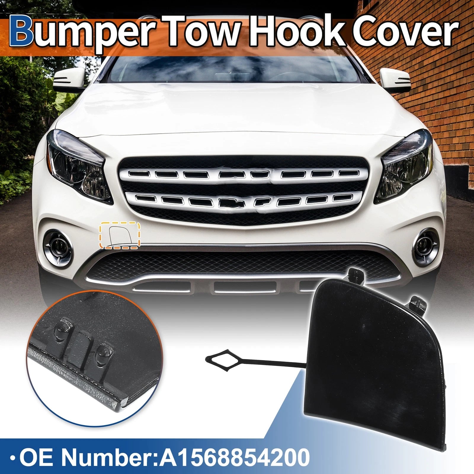 Front Tow Hook Cover Replacement for Mercedes-Benz GLA X156 (2015–2019)
