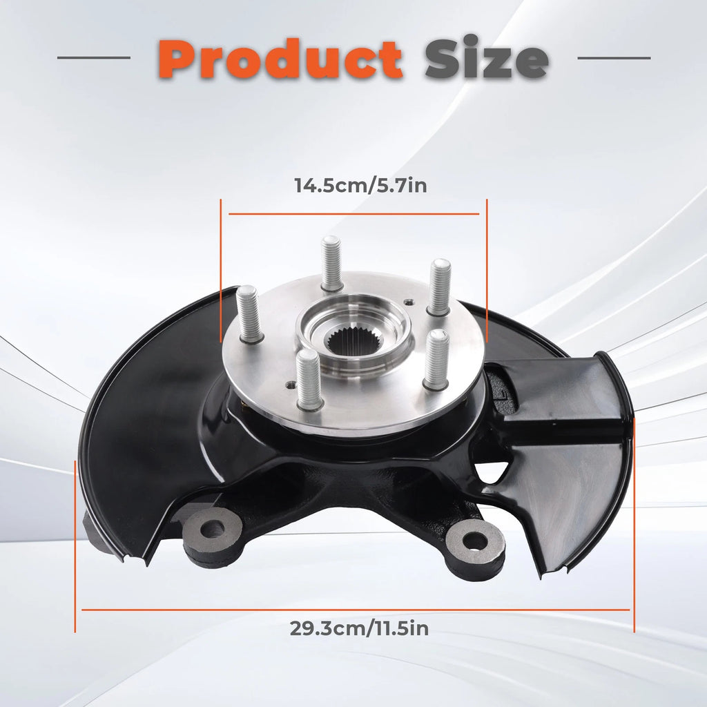 Pair Front Steering Knuckle & Wheel Hub Bearing Assembly for Honda Pilot (2003–2008)