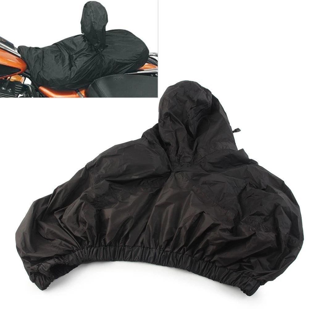 Waterproof Seat Rain Cover with Driver Backrest for Harley Street Electra Glide