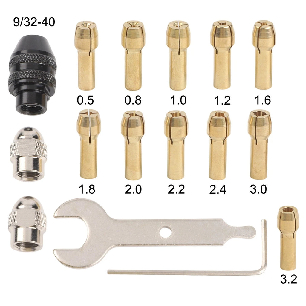 16pcs Drill Chuck Collet Set 0.532mm for Rotary Tools