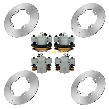Front Rear Brake Calipers & Disc Rotors for Arctic Cat Wildcat X 1000 / Trail 700 (2013–2020)