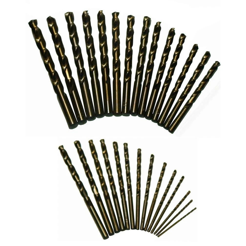 Set of 29 Cobalt Jobber Drill Bits for (1/16-1/2)