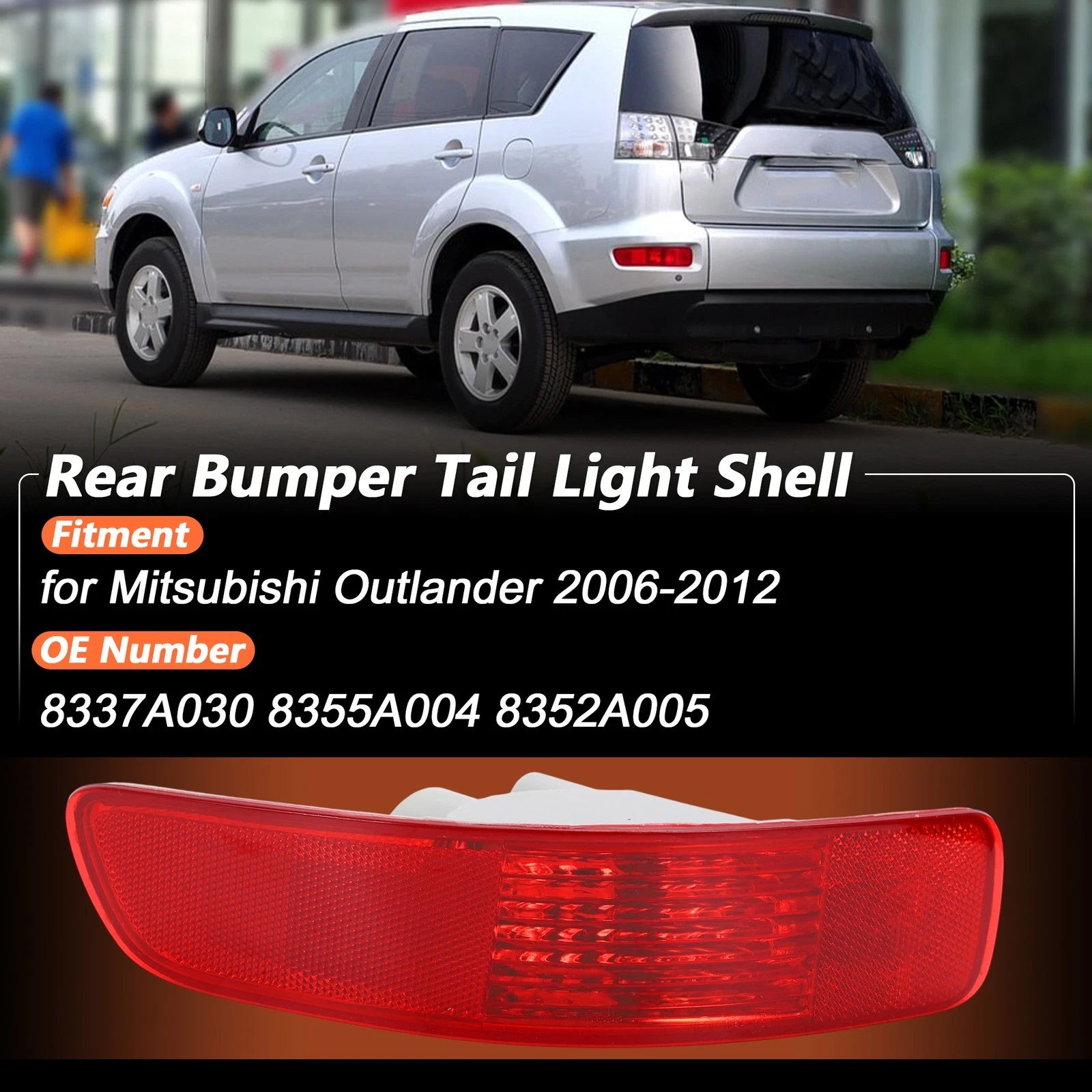 Rear Tail Light Shell Replacement for Mitsubishi Outlander (2013–2024)