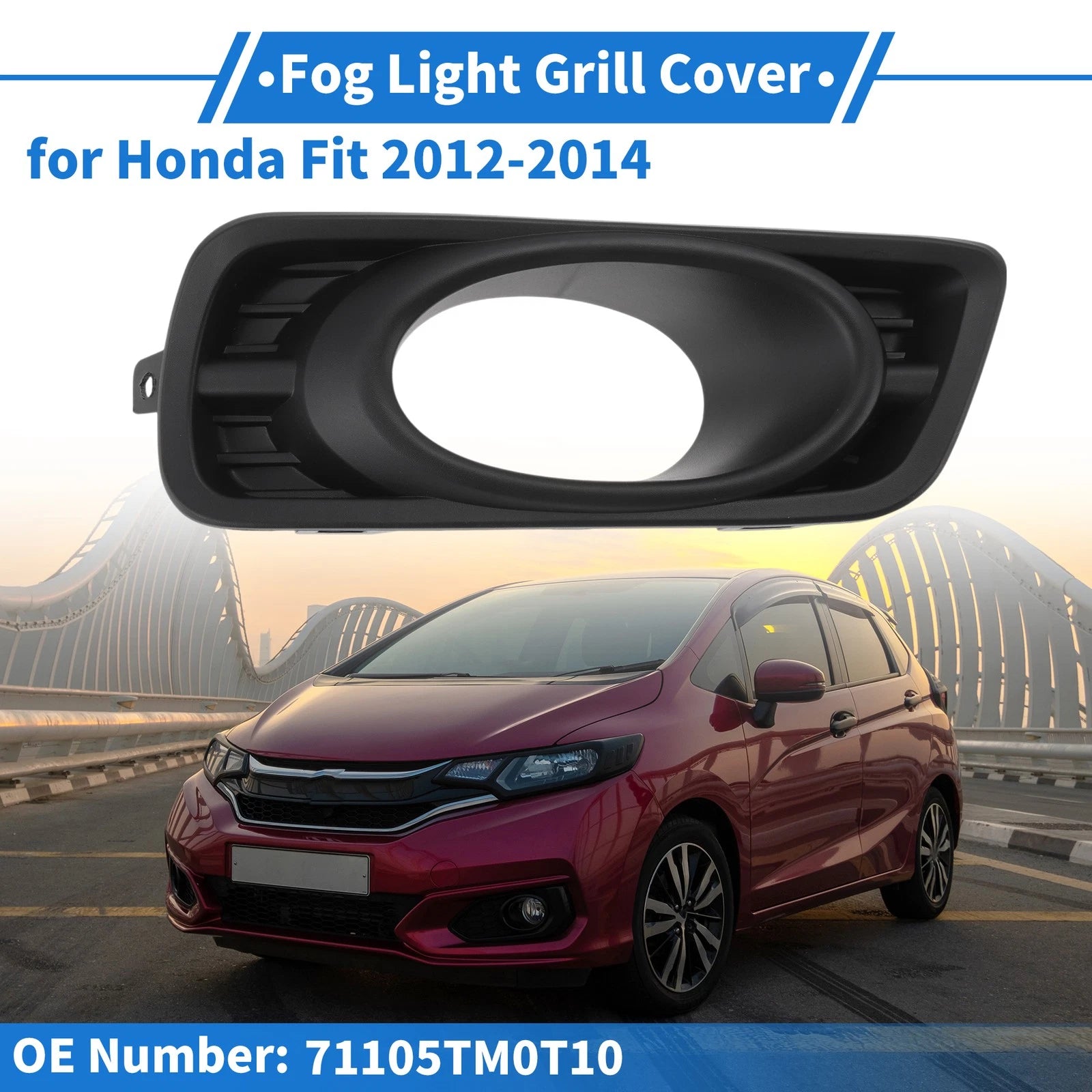 Front Right Fog Light Grill Replacement for Honda Fit (2012–2014)