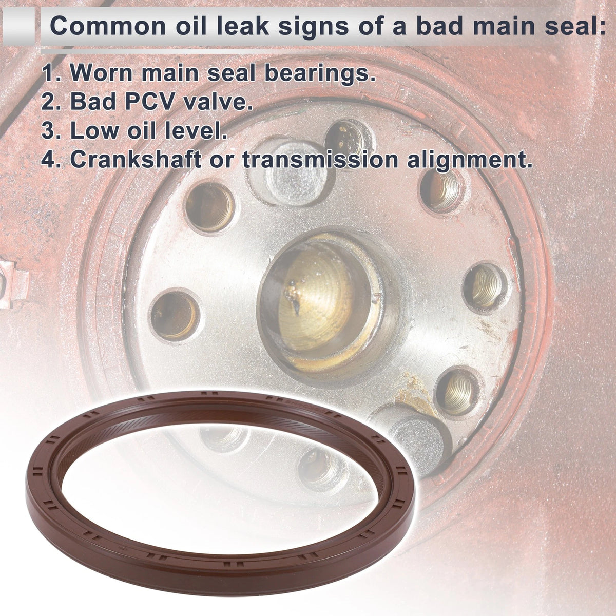 Rear Crankshaft Oil Seal Replacement for Chevrolet Malibu (1996–2003) NBR Rubber