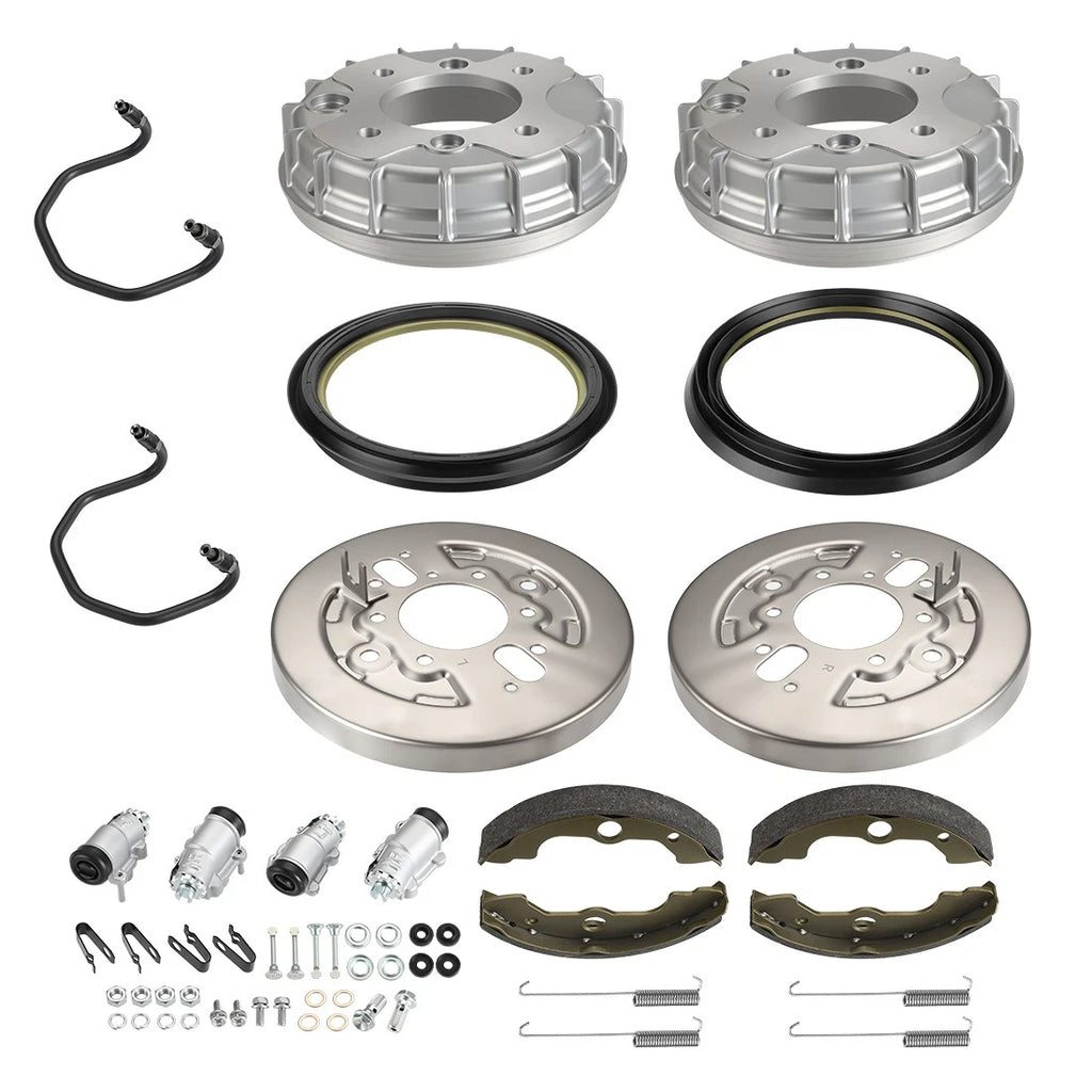 Front Brake Drum Hub Plate Shoes Seal Kit for Honda Rincon 650 TRX650F (2003–2005)