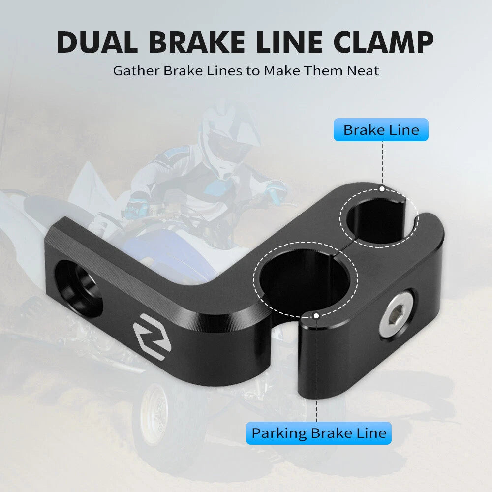 Dual Brake Line Cable Clamp Bracket for Yamaha Raptor 700 700R SE (2006–2023)
