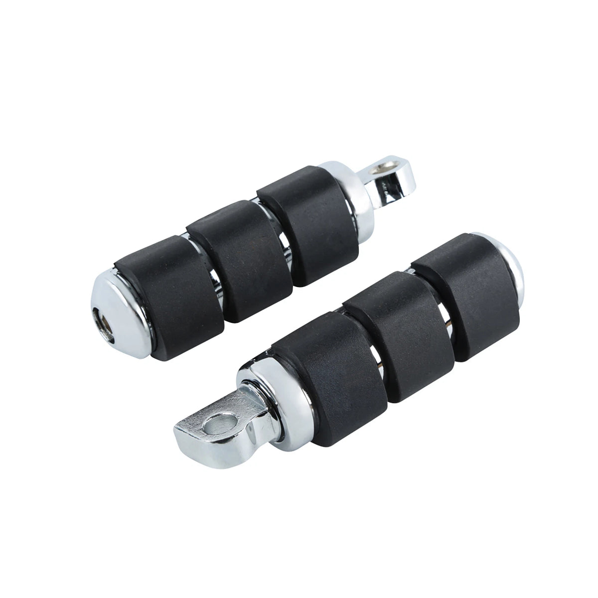 Chrome Anti Vibration Rubber Footpeg Footrest for Harley Softail Dyna