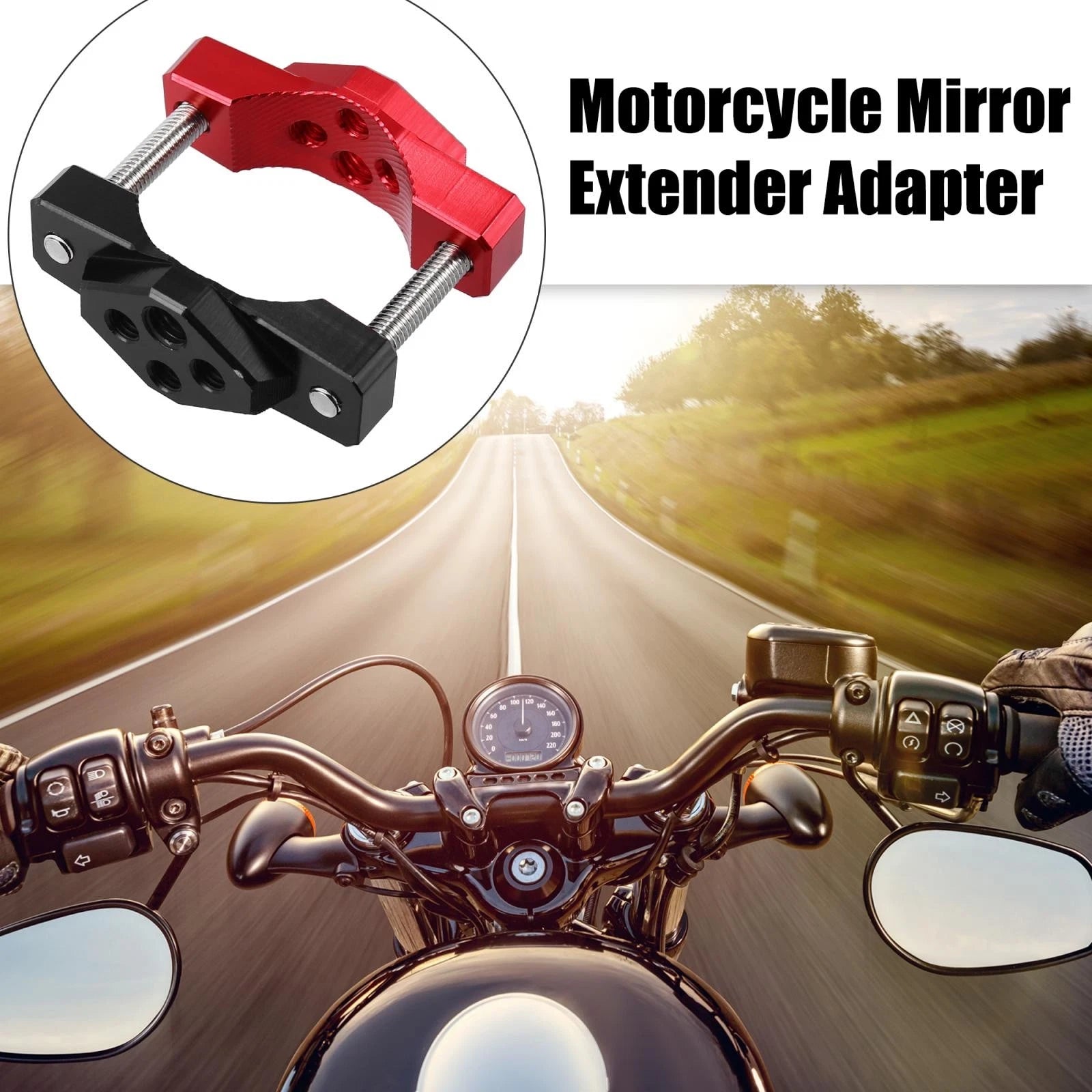 Motorcycle Light Holder Handlebar Mount Bracket Clamp 17 42mm for Universal (—)