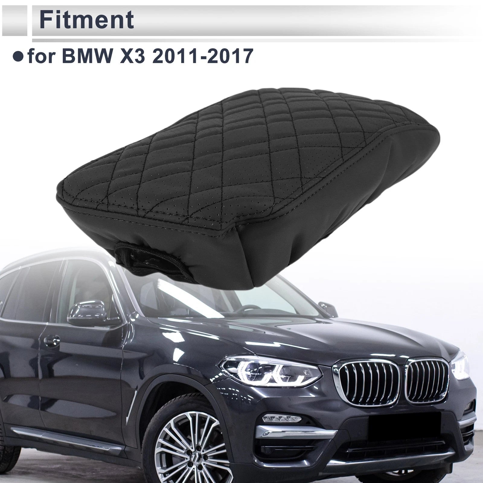 Car Center Console Cover Replacement for BMW X3 (2011–2017) Black 1 Pc