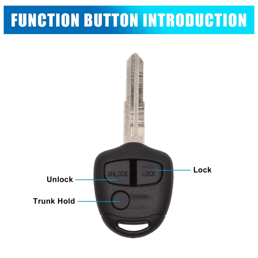 Key Fob Shell Case Replacement for Mitsubishi Lancer Outlander Colt (2003–2012)