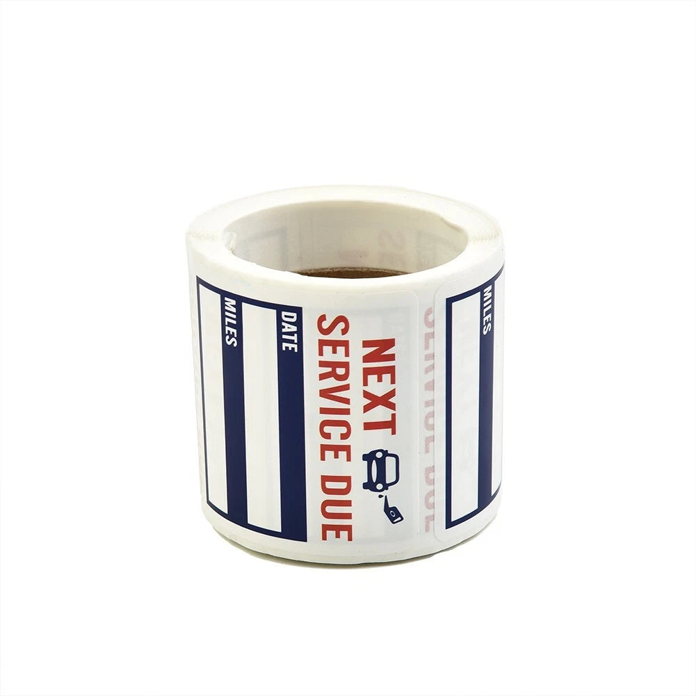 Oil Change Reminder Stickers Pack (2X) 2x2 inch