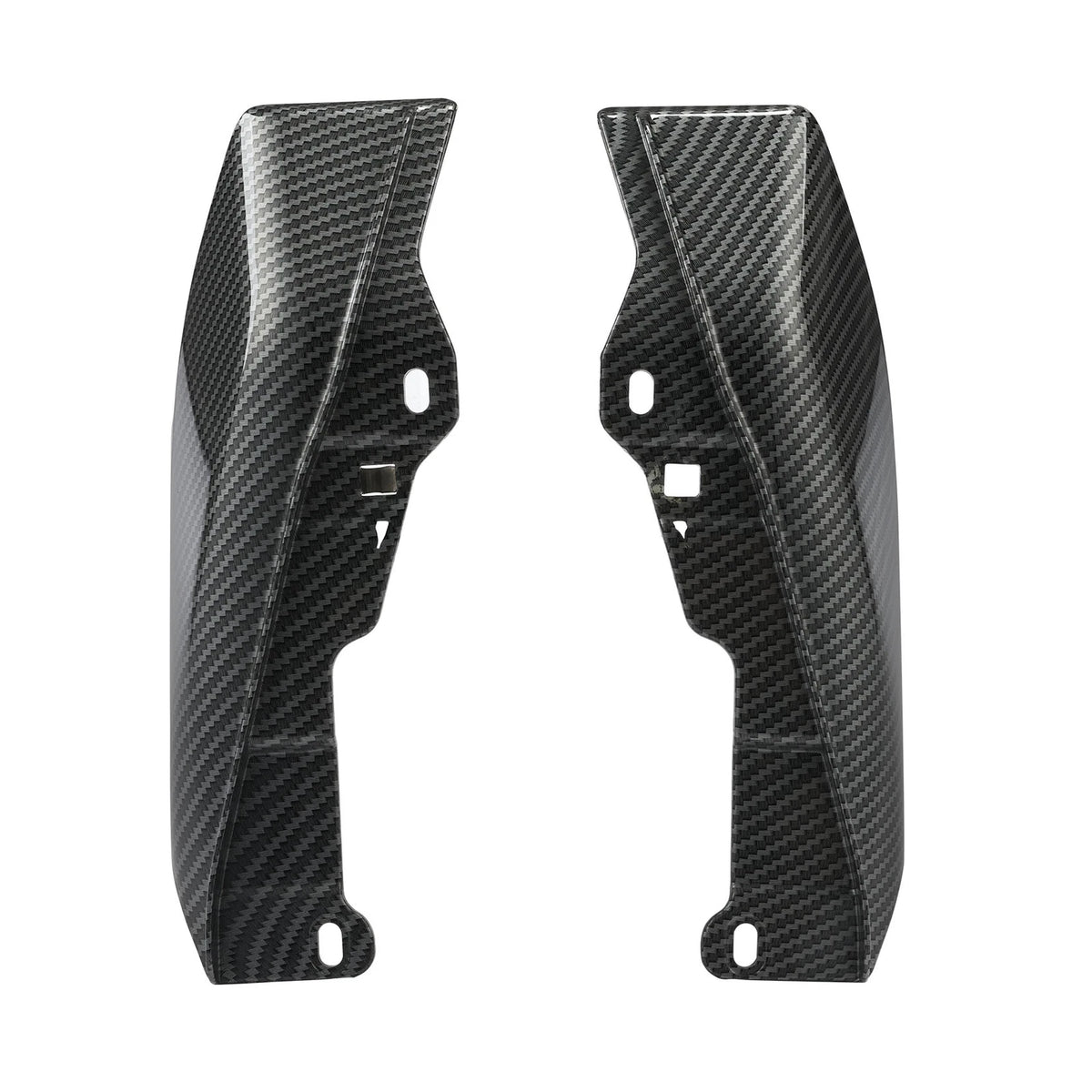 Carbon Fiber Vivid Black Mid-Frame Air Deflectors for Harley Touring (2009–2024)