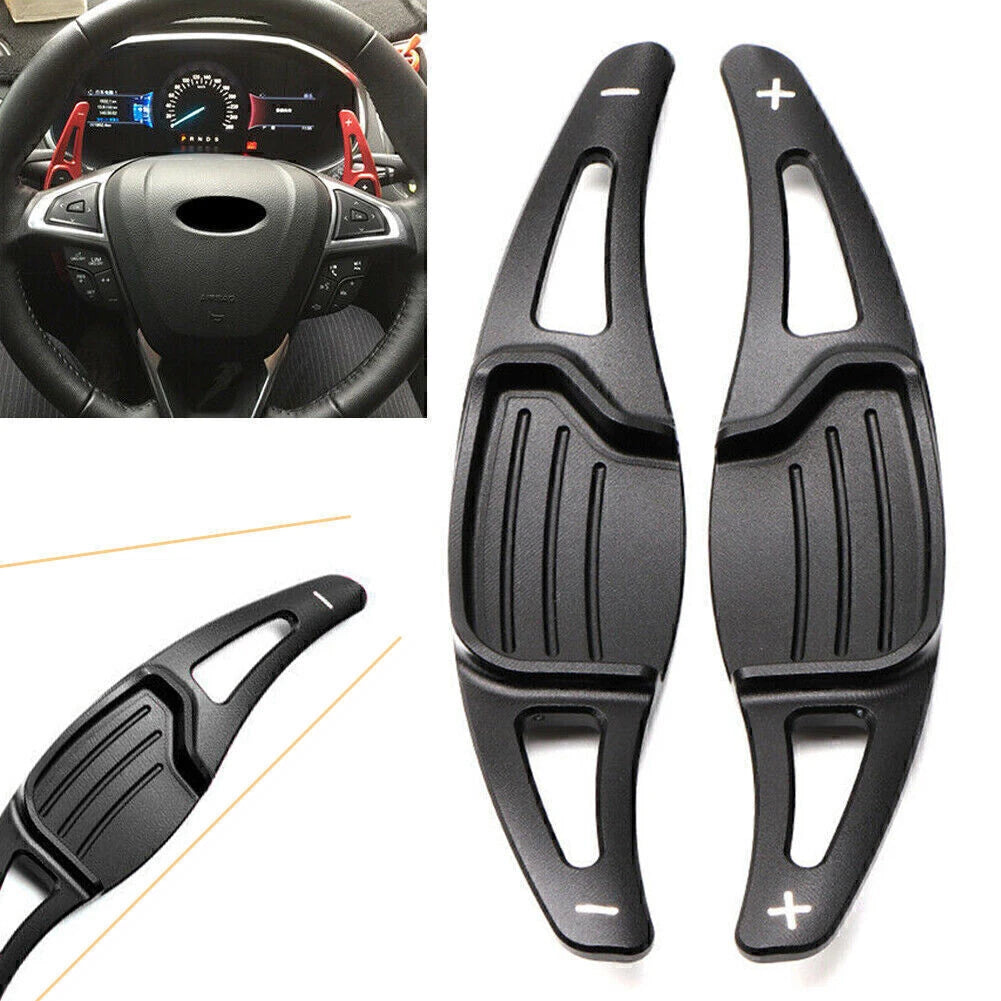Steering Wheel Shift paddle Shifter Extension For Ford Mondeo Taurus Edge Black