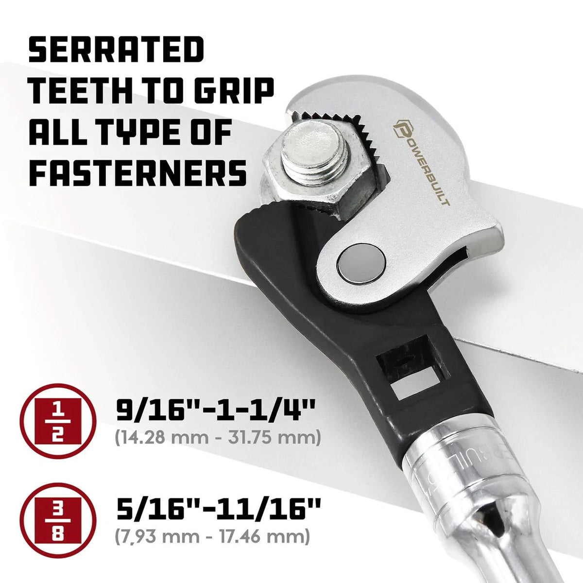 2X Powerbuilt Spring Crowfoot Wrench for Universal Use (240274)