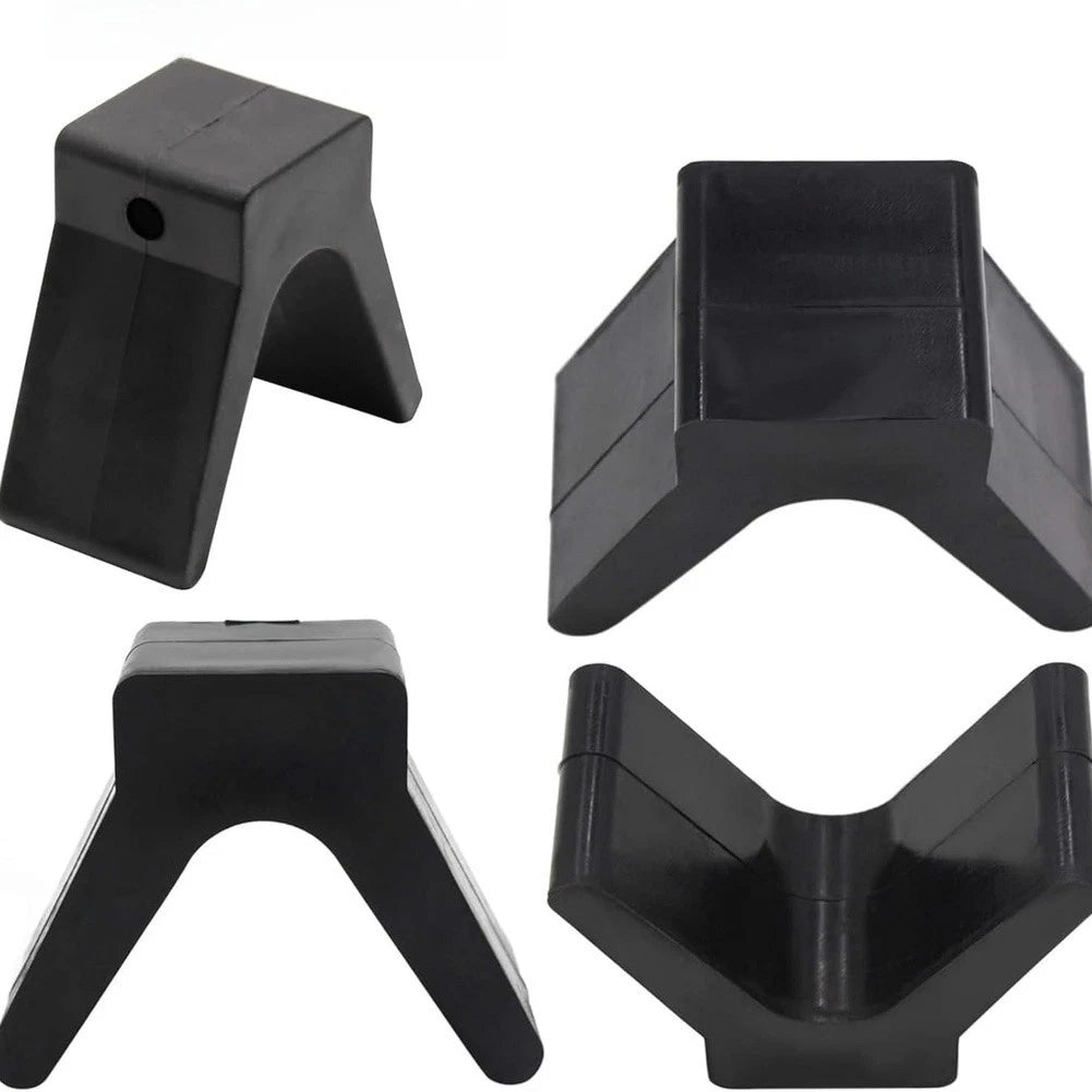 Non-Marking V-Style Rubber Bow Stop for Boat Trailers (Universal Fit)