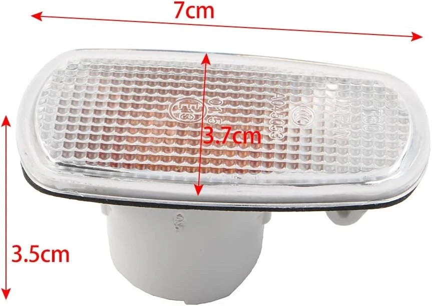 2X Clear Fender Side Marker Indicator Lights for Toyota RAV4 (2001–2004), Prius (2004–2009)