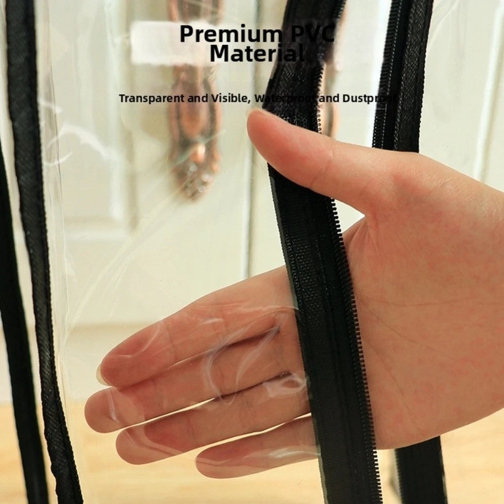 Shoe Storage Bag for Home Organization (PVC, Transparent, Sturdy Handle)