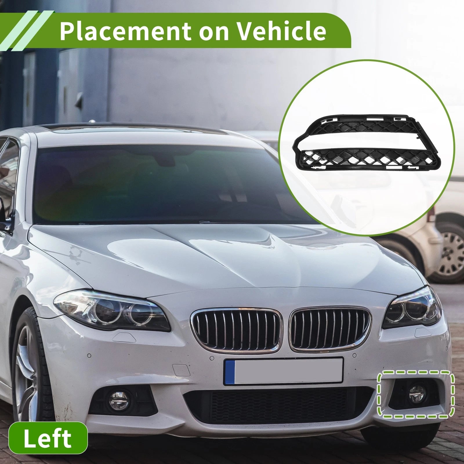 Front Left Fog Light Grill Replacement for Mercedes-Benz S-Class (2014–2021)