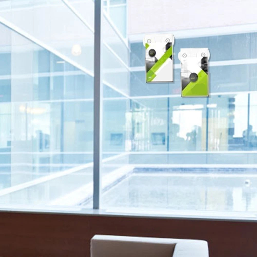 Wall Mounted Acrylic Holder with Suction Cups for Promotional Materials