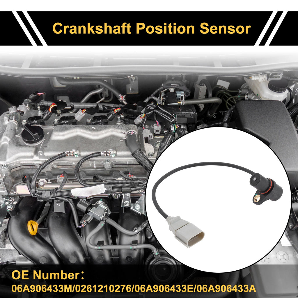1 Pc Crankshaft Position Sensor No.06A906433M for Audi A4 B7 (2005–2008)