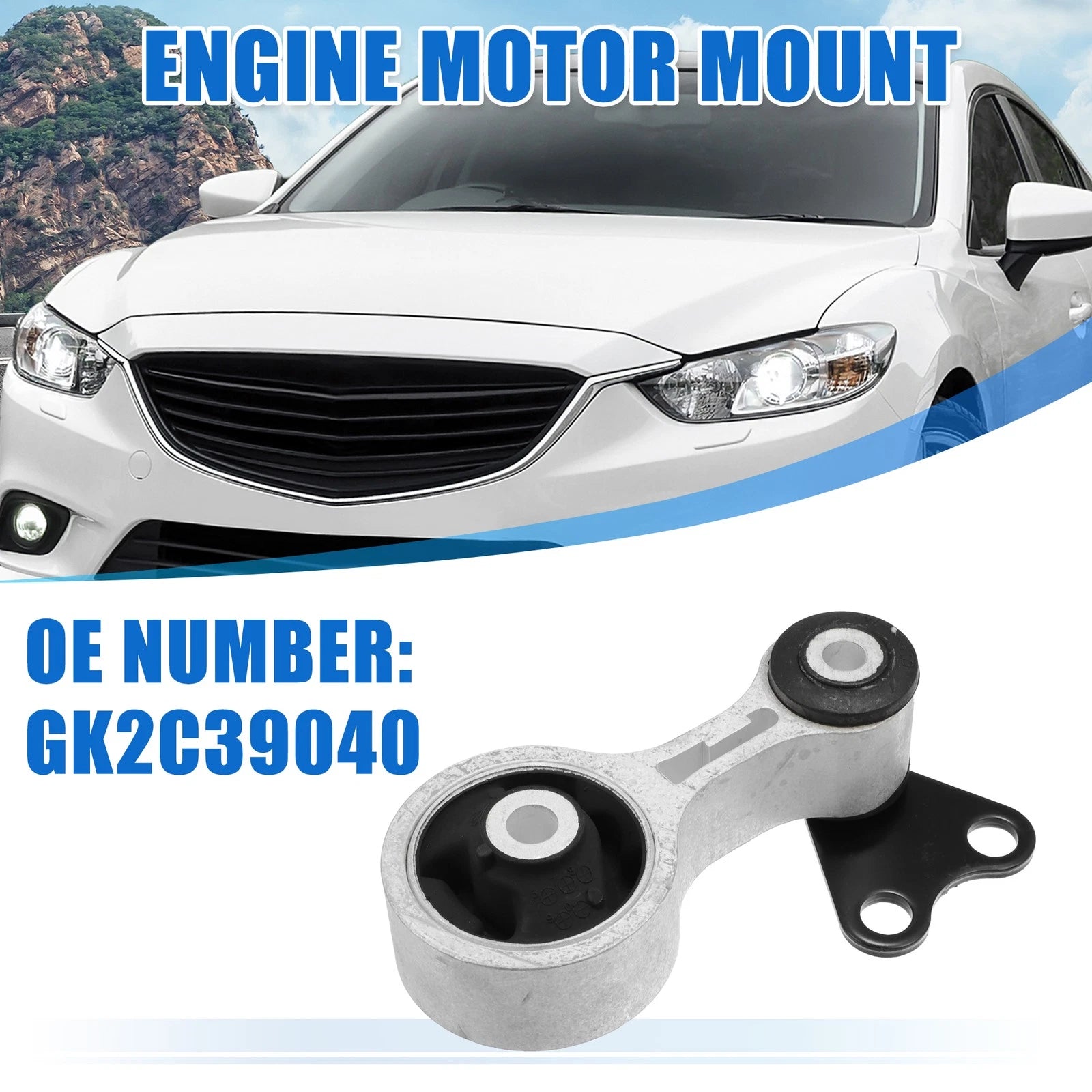 Engine Motor Mount Front Left OEM Replacement for Mazda 6 (2003–2008)