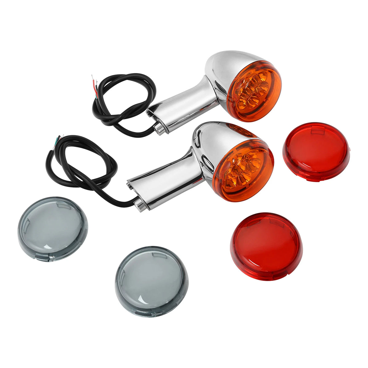 Rear Turn Signal Lights Chrome Bracket for Harley Sportster 883 1200 (1992–Present)
