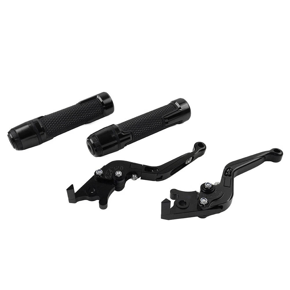 Folding Extendable Brake Clutch Handle for Kawasaki ZX6R/636 (2019–2021) Black