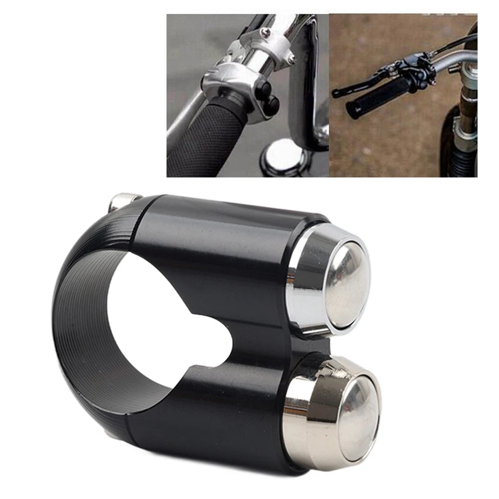 1" Handlebar Switch 2 Button Horn Light Control for Harley Dyna