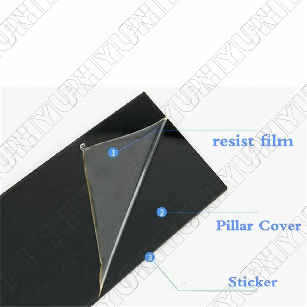 Glossy Black Door Window Pillar Post Cover Trim for Honda Fit Jazz (2014–2019)