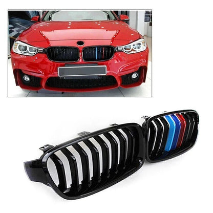 Gloss Black M Color Front Grille for BMW F30 (2012–2017)