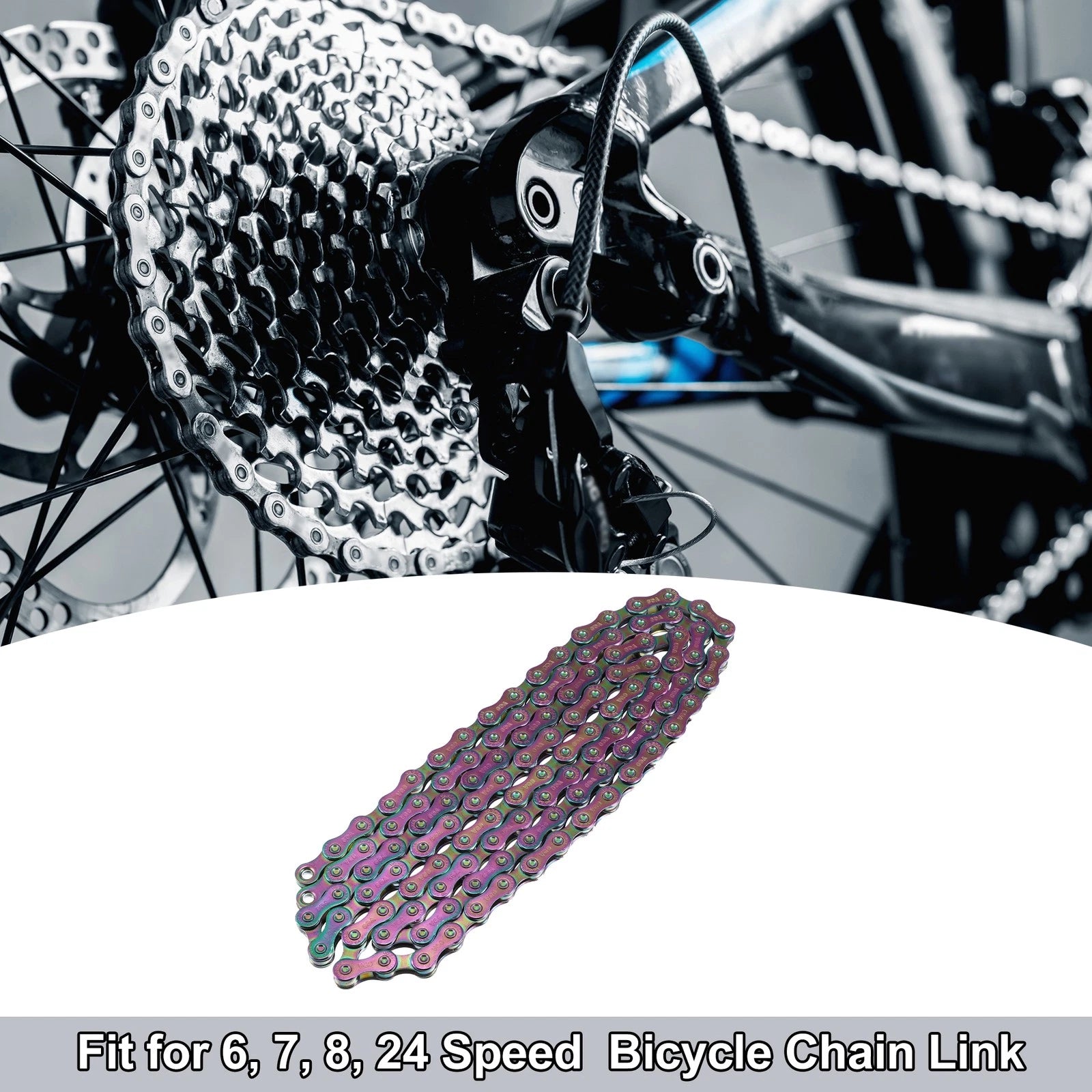 9 Speed 116 Links Speed Chain Replacement for Bicycle Bike (2008–2024)