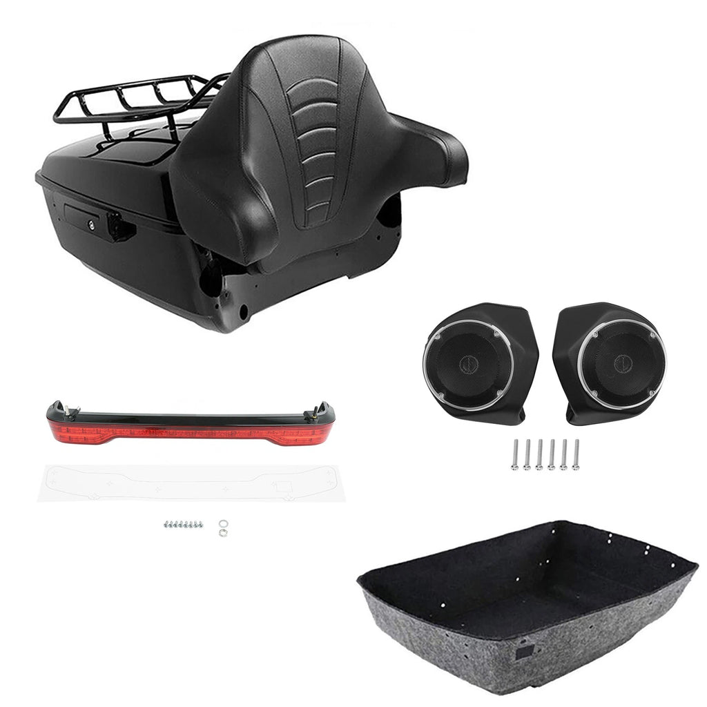 LED Backrest Rack Speakers for Harley Touring (2014–2026)