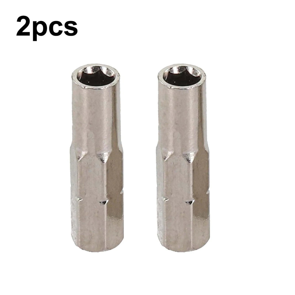 2pcs 6.35mm Insert Bit Adapter to 4mm Hex Shank for Electric Screwdriver