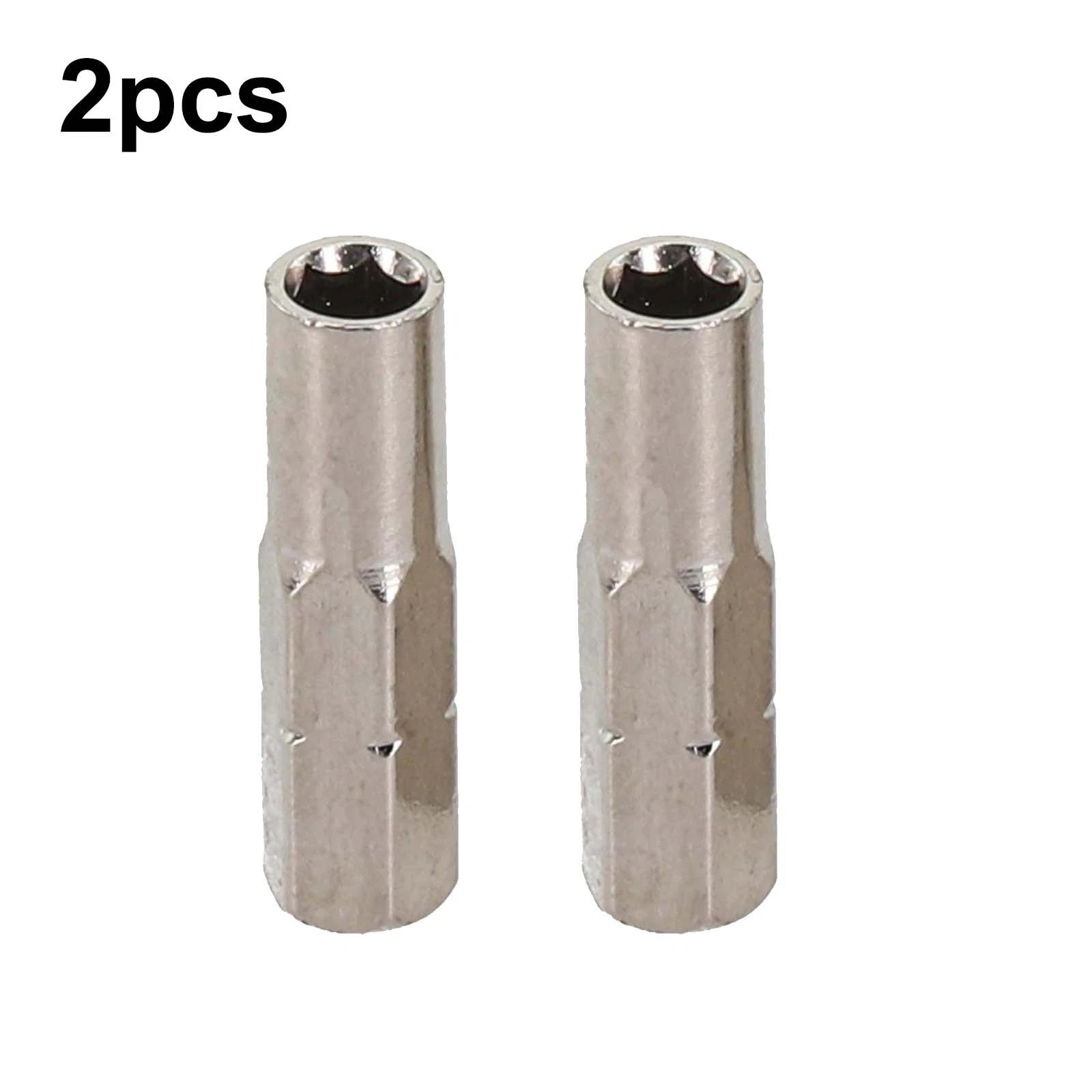 2pcs 6.35mm Insert Bit Adapter to 4mm Hex Shank for Electric Screwdriver