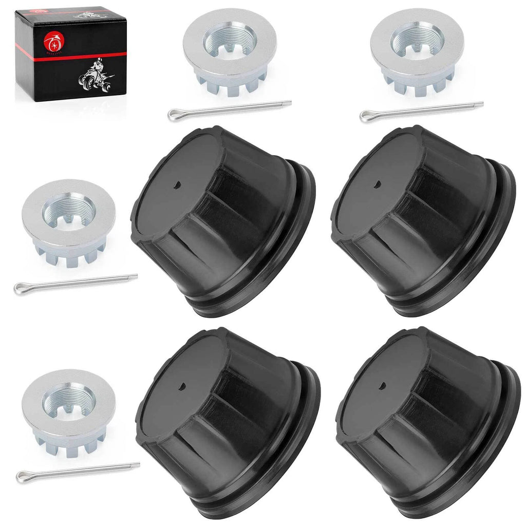 Set of 4 Wheel Center Caps & Nuts for Honda Rancher 420 TRX420 (2007–2023)