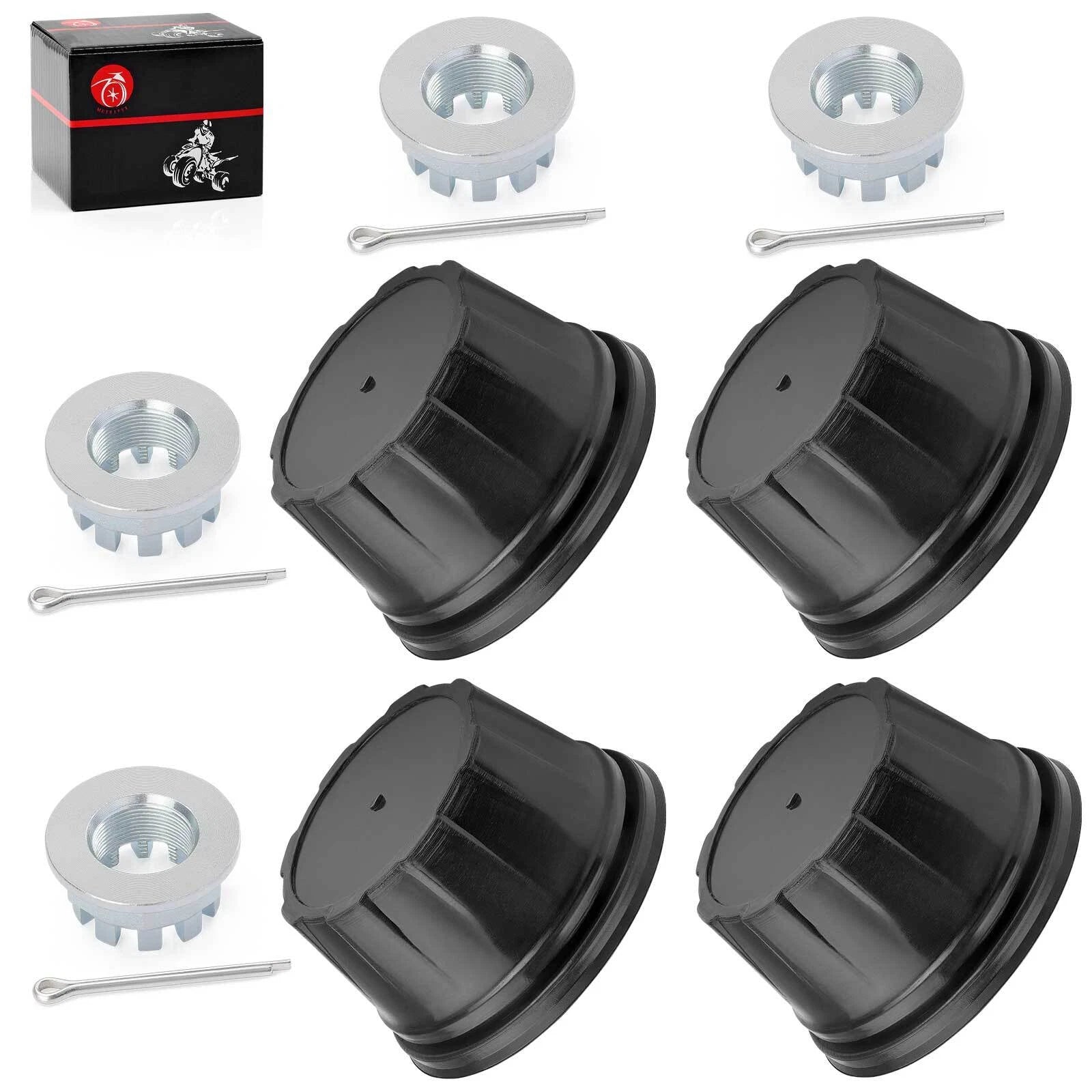 Set of 4 Wheel Center Caps & Nuts for Honda Rancher 420 TRX420 (2007–2023)